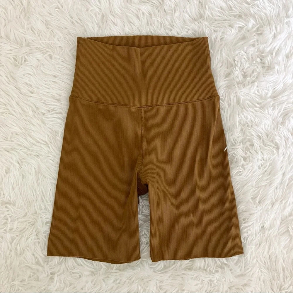 AERIE Ribbed Tight Fit Biking Spandex Shorts